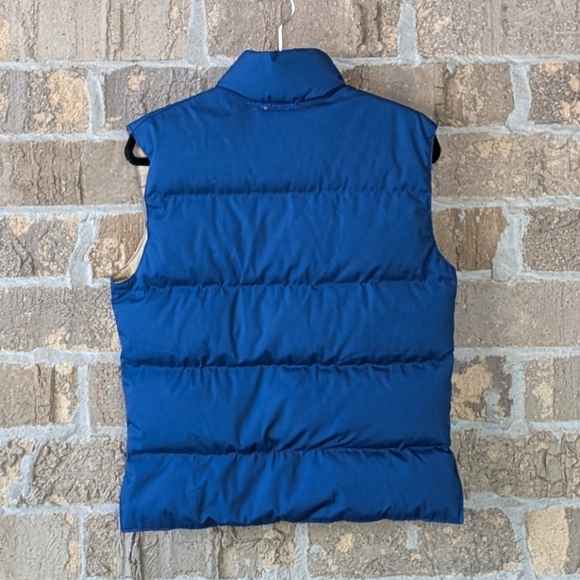 VTG Altra High Loft Prime Down Puffer Vest Size XS Blue Tan - Picture 6 of 9